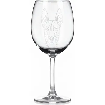 Sklenice Sklenice na víno s gravírovaným motivem – Karolínský pes – 4