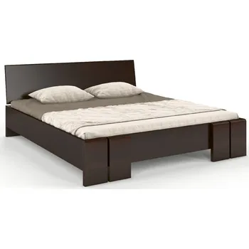 Postel Zvýšená postel z masivu borovice Vestre Rozměr: 120x200, Odstín moření: Palisander