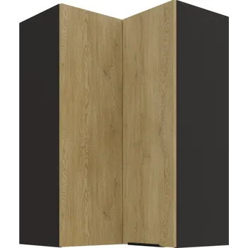 Kuchyňská skříňka Horní rohová skřínka 60 x 60 GN 90 2F (90°), v provedení dub Cremona/černá matná