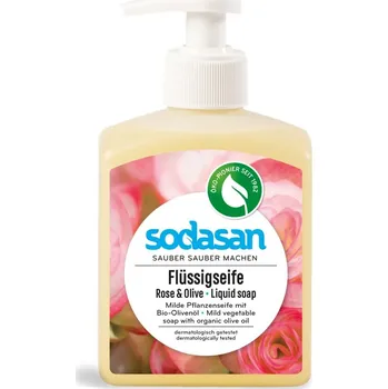 Mýdlo Růžovo-olivové tekuté mýdlo Bio 1000 ml – Sodasan