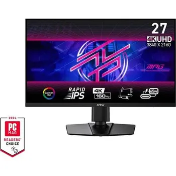 Monitor MSI Gaming monitor MPG 274URF QD 27" Rapid IPS/3840x2160 UHD/160Hz/0,5ms/2xHDMI/DP/USB-A,B,C/Výšk.nast./Pivot/černá