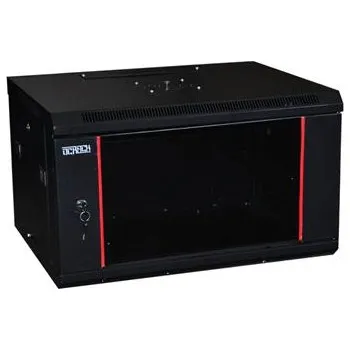 Rozvaděč OCRACK 19" OCC-09U-6SBK rozvaděč nástěnný 9U/600mm celoskleněné dveře - černý
