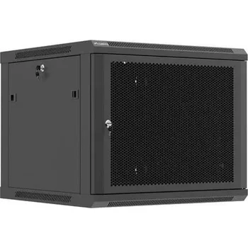 Racková skříň LANBERG NÁSTĚNNÁ INSTALAČNÍ SKŘÍŇ 19" 9U 600X600 ČERNÉ PERFOROVANÉ DVEŘE (PLOCHÉ BALENÍ)