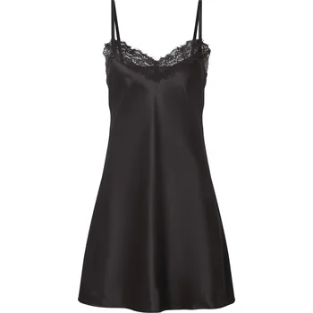 Dámská noční košile esmara® Dámská saténová noční košilka (černá, 40)