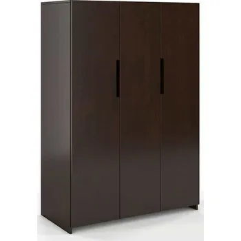 Šatní skříň Skříň Bergman 3D - masiv borovice Odstín moření: Palisander