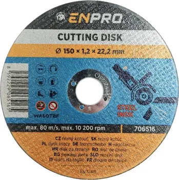 Řezný kotouč Kotouč na kov řezný Ø 150 x 1,2 x 22,2 mm, ENPRO