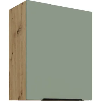 Kuchyňská skříňka LEMPERT Horní skříňka ARIA 23 (60 / 72 cm) - Aquamarine / dub artisan