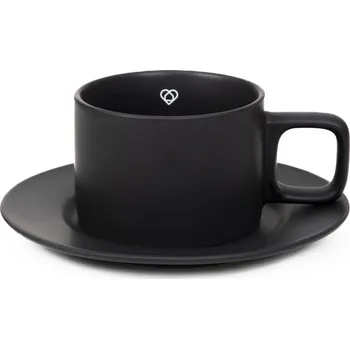 Šálek | MARIN | s podšálkem černý | 0,2 l | 885124