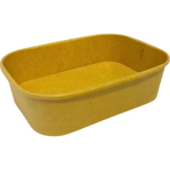 Jednorázové nádobí VIBAL Vanička papírová hranatá 580ml 168x120x45mm