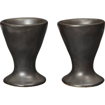 Ferm Living, Stojánky na vejce Flow, černé, 2 ks - Formadore