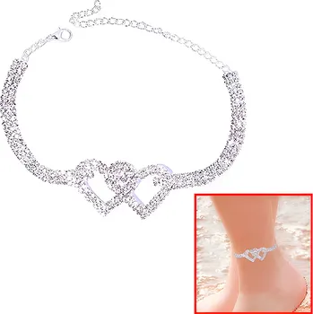 Řetízek Luxusní řetízek ve tvaru srdce, 18433 Stříbrná 22.2 + 9 cm