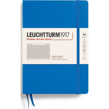 Diář Leuchtturm 1917, Zápisník Leuchtturm 1917 A5, linkovaný, v pevné vazbě, 251 stran, modrý, 80 g/m² - Formadore