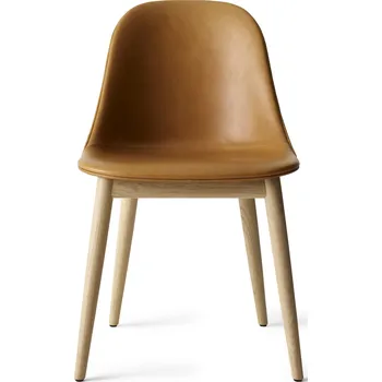 Audo Copenhagen, Židle Harbour kožená na dubových nožkách koňakově hnědá - Formadore