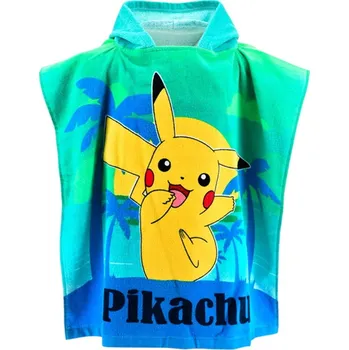 SunCity • Dětské plážové pončo - osuška s kapucí Pokémon Pikachu