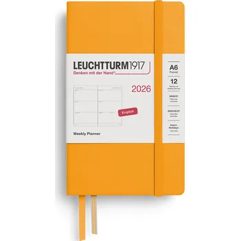 Diář Leuchtturm 1917, Týdenní diář v pevné vazbě Leuchtturm 1917 2026 EN A6, oranžový - Formadore