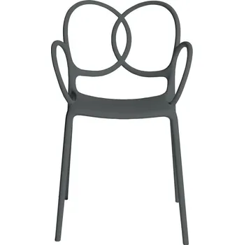 Jídelní židle Driade, Židle Sissi s područkami tmavě šedá - Formadore