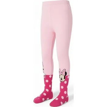 Exity • Dívčí punčocháče s puntíky Minnie Mouse - Disney Světle růžová 116 / 122