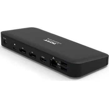 PORT CONNECT Dokovací stanice pro kanceláře, USB-C, 3x4K, černá