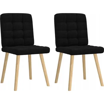 Jídelní židle Jídelní židle, 2 ks, černé, potažené látkou