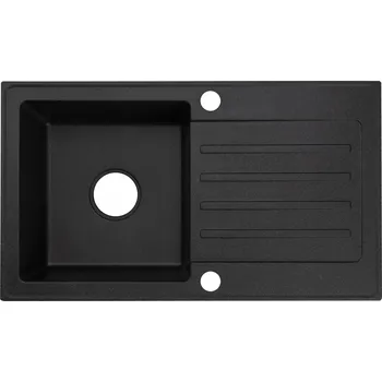 Granitový dřez Jednokomorový granitový dřez Brenor Belinda černý