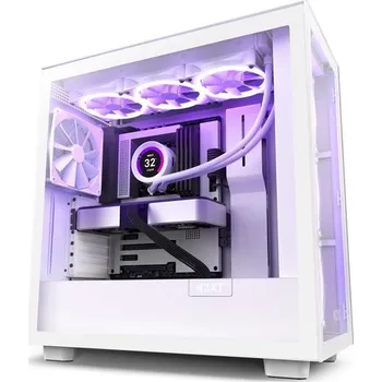 PC skříň NZXT skříň H7 Elite Edition / ATX / 4x 140mm (3x RGB) fan / USB-C / 2x USB/ proskl. bočnice / proskl. panel / bílá