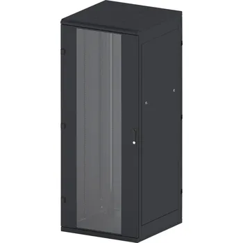 Triton 19" rozvaděč stojanový 47U/600x600, typ RT, nosnost 1200kg, skleněné dveře, RAL9005, černý