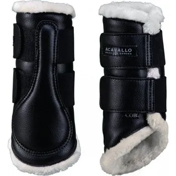 Ochrana nohy a ocasu Kamaše přední Acavallo Eco Wool/Eco Leather Bílá FULL