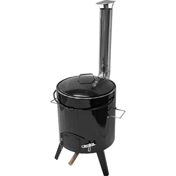 Outdoor vaření STREND PRO Sada kotlů Fiestaset, zabijačková, kompletní, gulášová, 14 l, smaltovaná, s naběračkou, poklicí a vařečkou