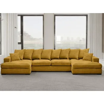 Sedací souprava Rozkládací sedací souprava do U Gabon - Hořčicová 09