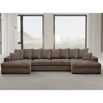 Sedací souprava Rozkládací sedací souprava do U Gabon - Hnědá 05