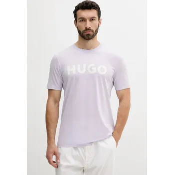 Pánské tričko Bavlněné tričko HUGO Dulivio 50467556 fialová 04D, vel. S