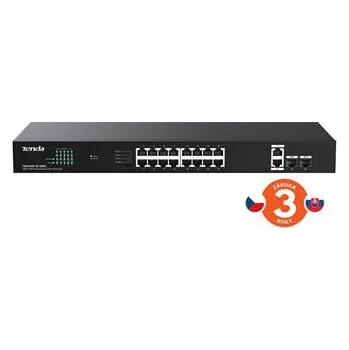 Počítač Tenda TEG1120P-16-150W PoE+ Gigabit switch 16x 1Gb/s PoE+ 802.3af/at + 2x SFP + 2x RJ45, 135W, Rack