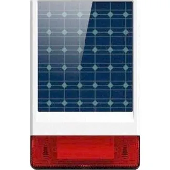 iGET SECURITY P12 - Bezdrátová solární venkovní siréna 110 dB. Indikace alarmu pomocí červeného majáčku, pro alarm M2B/M3B