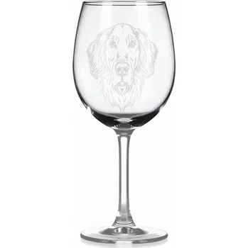 Sklenice Sklenice na víno s gravírovaným motivem – Malý münsterlandský ohař