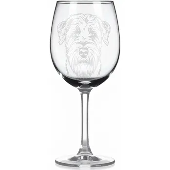 Sklenice Sklenice na víno s gravírovaným motivem – Dandie Dinmont teriér – 2