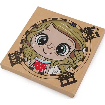 Látkový kapesník Dětský obrázkový kapesník v přírodní krabičce - 4 mix barev princezna