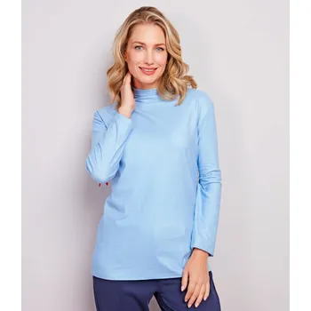 Dámské tričko 3 roláky s dlouhým rukávem bílá-námornická-modrá XL