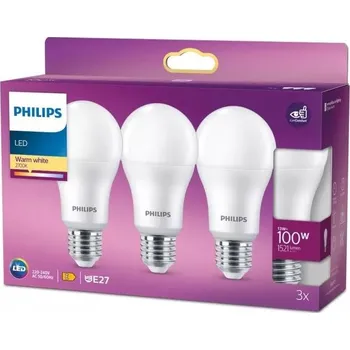 Žárovka SADA 3x LED Žárovka Philips A60 E27/13W/230V 2700K