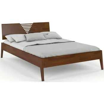 Postel Zvýšená postel z masivu borovice Wolomin Rozměr: 120x200, Odstín moření: Ořech