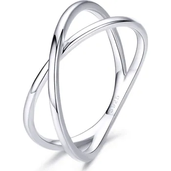 Prsten Elenys stříbrný prsten Jemný překřížený Velikost prstenu: 57 mm