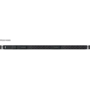 Switch Aten PE0316S 0U Basic PDU s přepěťovou ochranou 32A přívodní kabel 1,6m IEC60309 Výstup 16x C13