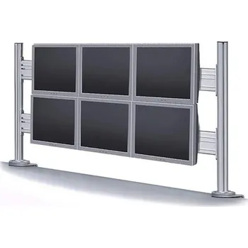 Televizní držák Neomounts FPMA-DTB200 / Flat Screen Desk Toolbar for 6 screens (70 x 130 cm) / Silver
