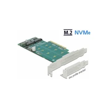 Delock Karta PCI Express x8 na 2 x interní M.2 Key M NVMe - rozvětvení - Low Profile