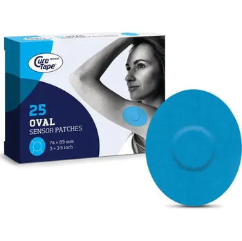 Náplast CureTape Classic náplasti na senzor modré 74 x 89 mm 25 ks