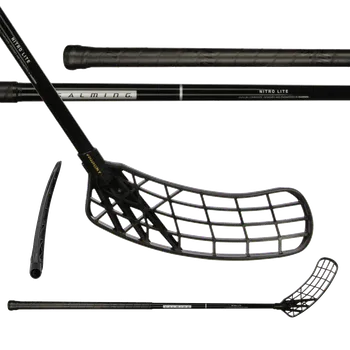 Florbalová hůl SALMING Nitrolite Trident Black/Silver F29 103(114 L) - 103 (114) cm/Levá ruka dole