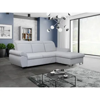 Sedací souprava Rozkládací sedací souprava do L - Santana - světle šedá Varianta: Pravá