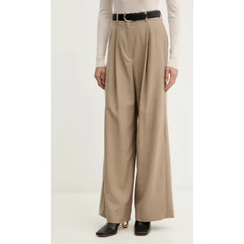 Dámské kalhoty Kalhoty s příměsí vlny Weekend Max Mara GLOBALE 2525136162600 béžová 80X, vel. 36