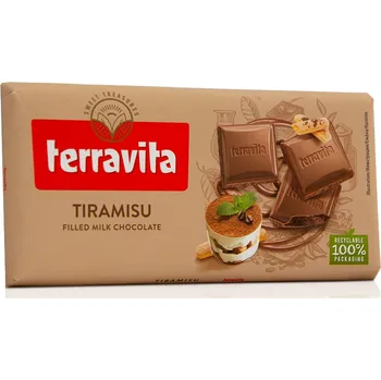 Čokoláda Terravita Sp. z.o.o., ul Szarych Szeregów 48, Poznaň, Polsko Terravita - mléčná čokoláda s náplní tiramisu 100g