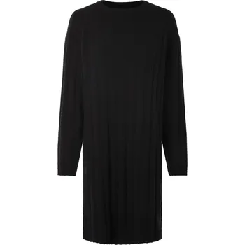 Dámské šaty esmara® Dámské pletené šaty s podílem vlny (černá, L (44/46))