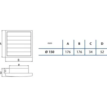 Větrací mřížka Spádová mřížka B-15